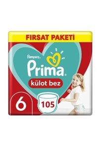 Prima 6 Numara Külot Bebek Bezi 105 Adet