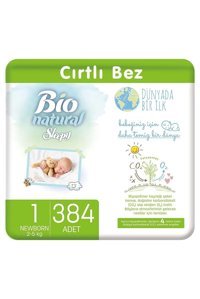 Sleepy Bio Natural Yenidoğan 1 Numara Organik Cırtlı Bebek Bezi 384 Adet