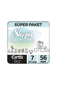 Sleepy Bio Natural Prematüre 0 Numara Organik Cırtlı Bebek Bezi 56 Adet