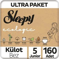 Sleepy Ecologic 5 Numara Organik Külot Bebek Bezi 160 Adet