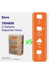 Sens Dispenser 2 Katlı 200 Yaprak 12'li Z Katlama Kağıt Havlu