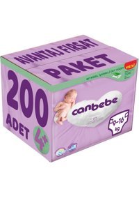 Canbebe Maxi Plus Avantaj Fırsat Paket 4 + Numara Bantlı Bebek Bezi 200 Adet