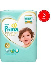 Prima Premium Care 6 Numara Cırtlı Bebek Bezi 63 Adet