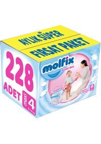 Molfix Süper Yumuşak 4 Numara Külot Bebek Bezi 228 Adet