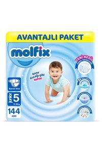 Molfix Anne Kucağı Gibi 5 Numara Cırtlı Bebek Bezi 144 Adet