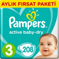 Prima Active Baby-Dry 3 Numara Cırtlı Bebek Bezi