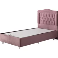 Belletto Vogue 90x190 cm Başlıklı Yataklı Sandıklı Tek Kişilik Baza Seti Pembe