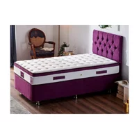 Niron Yatak Violet 80x180 cm Başlıklı Yataklı Sandıklı Tek Kişilik Baza Seti Mor