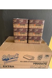 Selpak Professional Extra 2 Katlı 200 Yaprak 2'li Z Katlama Kağıt Havlu