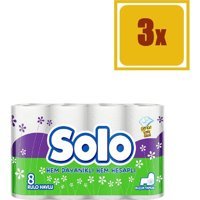 Solo 2 Katlı 3x8'li Rulo Kağıt Havlu