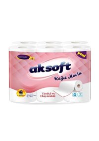 Aksoft Süper 2 Katlı 6'lı Rulo Kağıt Havlu