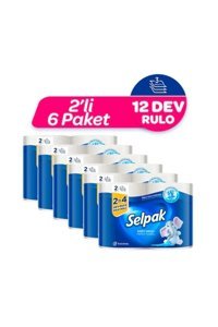 Selpak Dev 3 Katlı 6x2'li Rulo Kağıt Havlu