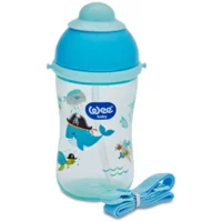 Wee Baby Pipetli Akıtmaz Kulpsuz 6+ Ay 380 ml Alıştırma Bardağı Mavi