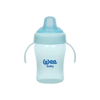 Wee Baby 775 Akıtmaz Kulplu 6+ Ay 240 ml Alıştırma Bardağı Mavi