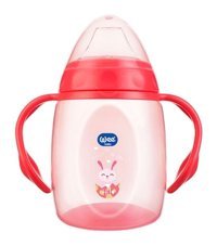 Wee Baby Akıtmaz Kulplu 6+ Ay 125 ml Alıştırma Bardağı Mavi-Kırmızı