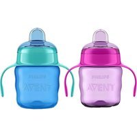 Philips Avent Akıtmaz Kulplu 6+ Ay 200 ml Alıştırma Bardağı Mavi-Pembe