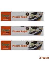 Green Cuki Yağlı Fırın Tepsi Pişirme Kağıdı 3 Paket