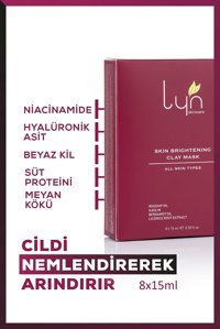 Lyn Skincare Cilt Aydınlatıcı Killi Nemlendiricili Jel Yüz Maskesi 8x15 ml