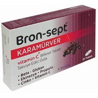 Bron-Sept Vitamin C Kara Mürver Yetişkin 20 Adet