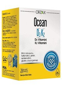 Ocean D3K2 Zeytinyağı Limon Yetişkin Mineral 20 ml