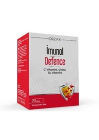 Orzax Imunol Defence Portakal Yetişkin Mineral 20 Adet