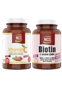 Ncs Vitamin C Kuşburnu Yetişkin 120 Adet + Biotin 120 Tablet Çinko