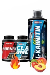 Hardline Nutrition Şeftali Aromalı L-Karnitin 1000 ml Sıvı + Burner + CLA One