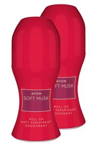 Avon Soft Musk Delice Velvet Berries Pudralı Ter Önleyici Antiperspirant Roll-On Kadın Deodorant 2x50 ml