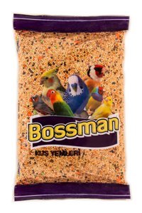 Bossman Süper Lüx Kabuklu Karışık Vitaminli Muhabbet Kuşu Yemi 1 kg