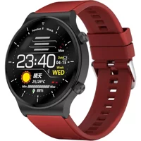 Arion C12 Android Uyumlu Android Su Geçirmez 46 mm Metal Kordon Yuvarlak Erkek Akıllı Saat Kırmızı