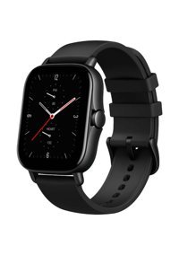 Amazfit GTS 2E Amazfit OS Su Geçirmez 42 mm Silikon Kordon Dikdörtgen Unisex Akıllı Saat Siyah