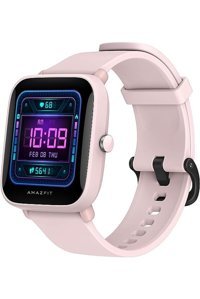 Amazfit Big U Pro Android-iOS Su Geçirmez 40 mm Silikon Kordon Dikdörtgen Unisex Akıllı Saat Pembe