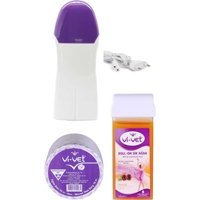 Vi-Vet 1+1 Roll-On Ağda Makinesi + Naturel Kartuş Ağda + Ağda Bezi