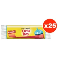 Koroplast Orta Boy 55x60 cm Çöp Poşeti 15x25 Adet Mavi