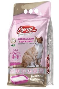 Energy Bebek Pudrası Kokulu İnce Taneli Bentonit Kedi Kumu 5 lt