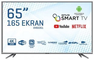 Onvo OV65351 65 İnç 4K Ultra HD 164 Ekran Flat Uydu Alıcılı Smart LED Android Televizyon