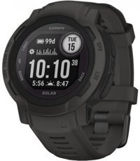 Garmin Instinct 2 Solar (010-02627-00) Su Geçirmez 45 mm Silikon Kordon Daire Unisex Akıllı Saat Siyah