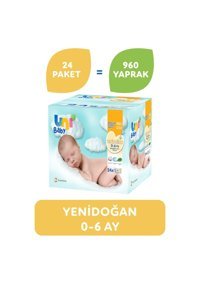 Uni Baby Yenidoğan 40 Yaprak 24'lü Paket Islak Mendil