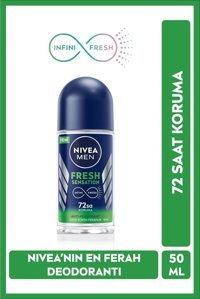 Nivea Fresh Sensation Pudrasız Ter Önleyici Antiperspirant Roll-On Erkek Deodorant 50 ml