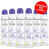 Emotion Violet Pudrasız Ter Önleyici Sprey Kadın Deodorant 6x200 ml