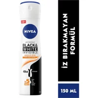 Nivea Black&White Invisible Güçlü Etki Pudrasız Ter Önleyici Antiperspirant Sprey Kadın Deodorant 150 ml