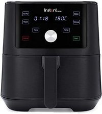 Instant Pot Brands Airfryer 5.7 lt İki Hazneli Izgara Yapan Led Ekranlı Sıcak Hava Fritözü Siyah