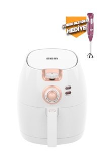 Sem SC301 Airfryer 5 lt Tek Hazneli Yağsız Sıcak Hava Fritözü Beyaz