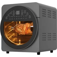 Trident TA015L Airfryer 1.5 lt Tek Hazneli Izgara Yapan Yağsız Sıcak Hava Fritözü Gri