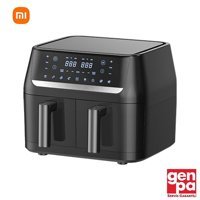 Xiaomi Smartmi Cook Master Duo Airfryer 9.6 lt İki Hazneli Izgara Yapan Led Ekranlı Yağsız Sıcak Hava Fritözü Siyah