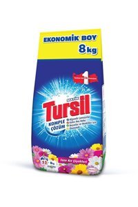 Tursil Matik Kır Çiçekleri Renkliler ve Beyazlar İçin 53 Yıkama Toz Deterjan 8 kg