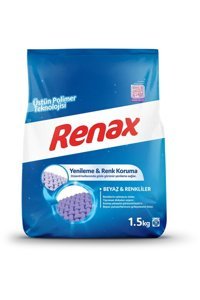 Renax Renkliler ve Beyazlar İçin 10 Yıkama Toz Deterjan 1.5 kg