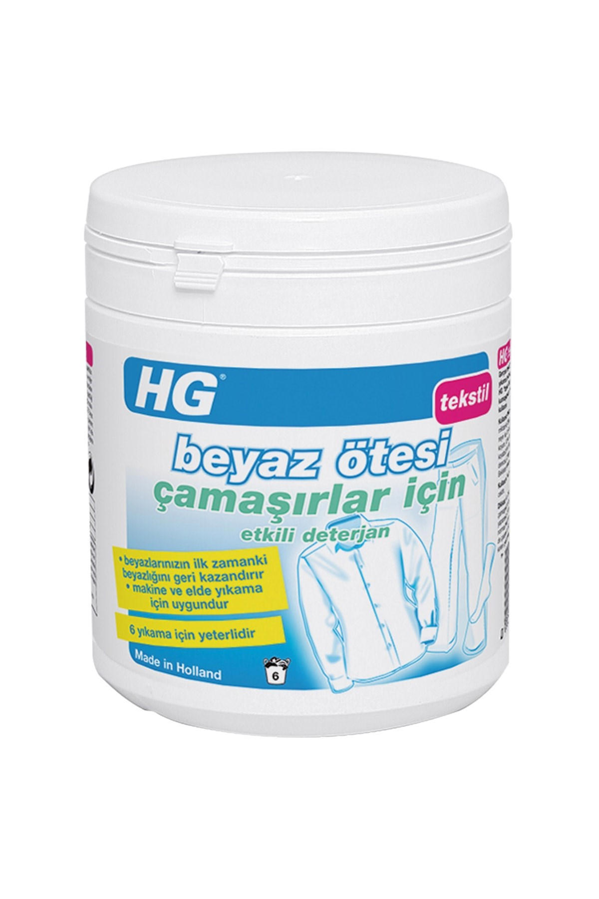 Hg Beyazlar İçin 6 Yıkama Toz Deterjan 400 gr