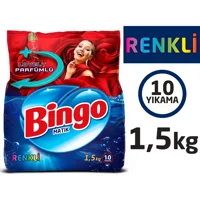 Bingo Matik Renkliler İçin 10 Yıkama Toz Deterjan 1.5 kg