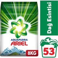 Ariel Aqua Pudra Dağ Esintisi Renkliler ve Beyazlar İçin 106 Yıkama Toz Deterjan 2x8 kg